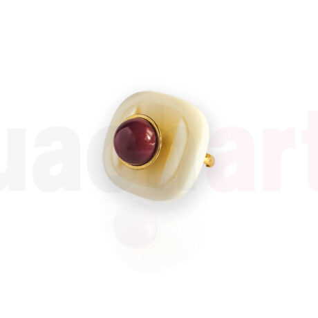 Anello bianco e rosso