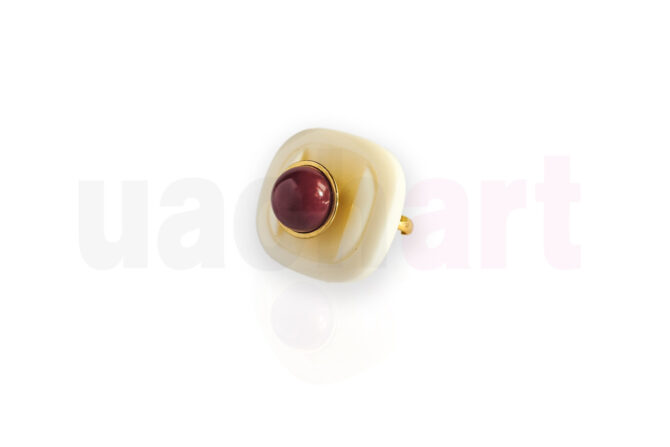 Anello bianco e rosso
